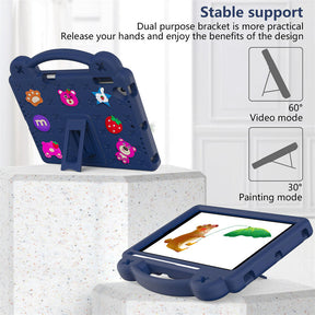 Strawberry Rugged iPad Case With Holder Shoulder Strap for PRO 9.7 Air1/ Air2-NavyBlue