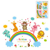 Creative Cartoon Removable 3D Wall Stickers Rainbow Animal Decoration For Children Room-11