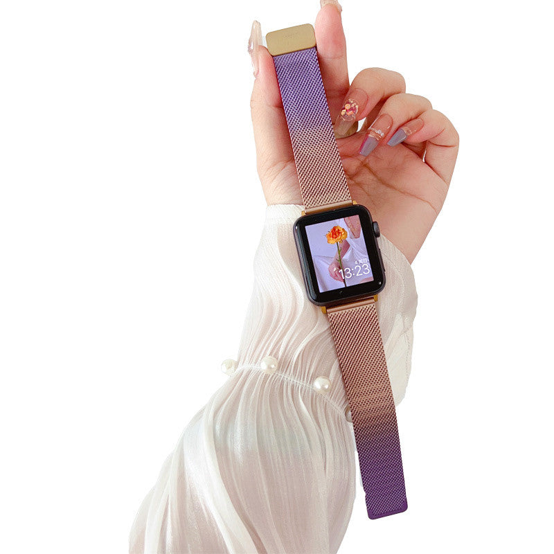 Milanese Loop Band Gradient Mesh Metal Magnetic Clasp for Apple Watch-1