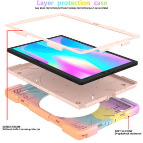 Tab A 8 X200/X205 Samsung Tablet Case with 360¡ãSwivel Stand-Colorful Rose Gold