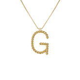 26 Alphabet Twisted Pendant Necklace Personalized Jewelry-G