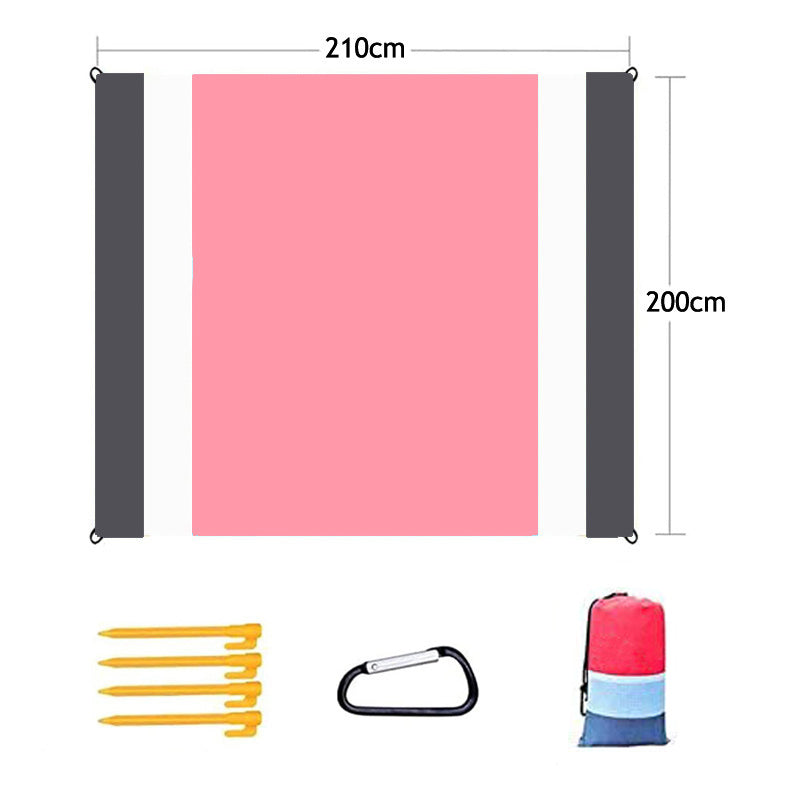 Sand Free Beach Blanket 82 x79inches Portable Waterproof Beach Mat-Pink