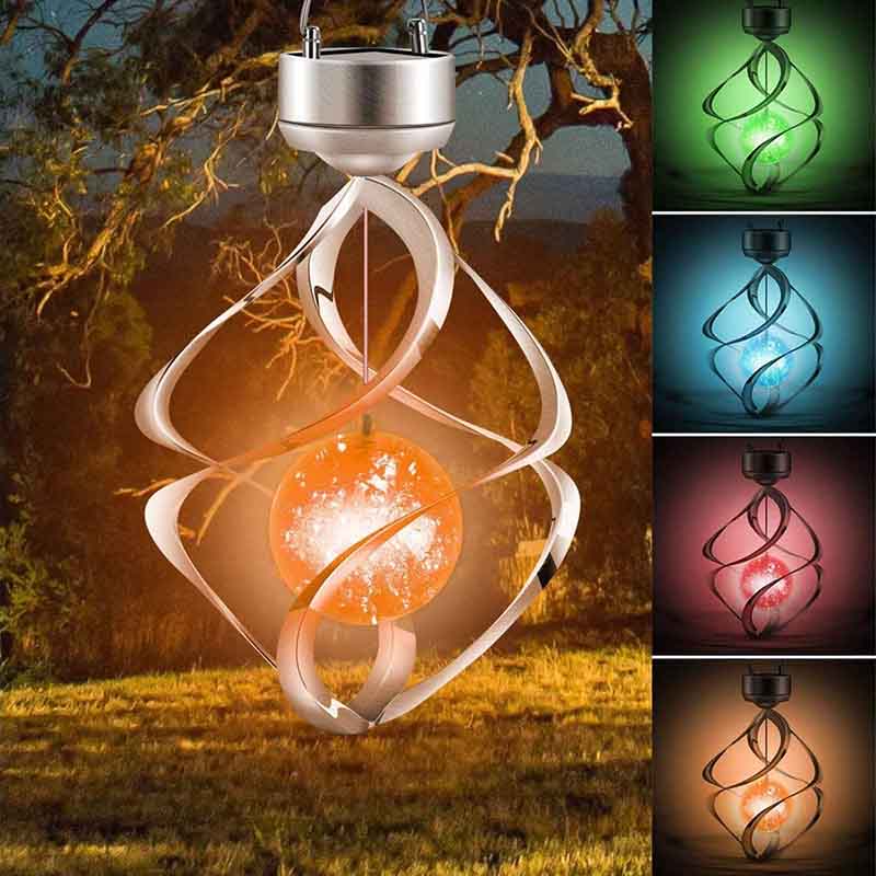 Solar Lights Wind Chimes LED Lights Colour Changing Hanging Light for Yard Patio Balcony Lawn