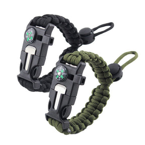 2Packs Hiking Gear Traveling Camping Gear Kit Bracelet Adjustable-A
