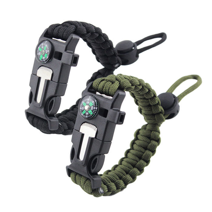 2Packs Hiking Gear Traveling Camping Gear Kit Bracelet Adjustable-A