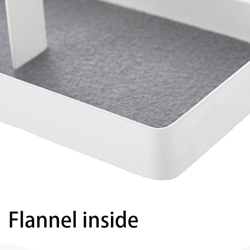 Jewelry Stand Holder Necklace Hanging Wooden Organizer Earring Tray-White