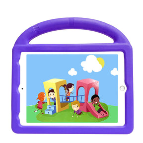 Wheel iPad Case For iPad 9.7inch Air1/2 Pro9.7 Shockproof Stand Cover With Handle Stand-Purple