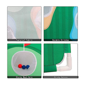 Backyard Golf Cornhole Game Including Board Straw Mat Ball Storage Bag for All Ages