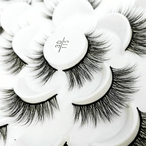 10 Pairs 3D False Eyelashes Reusable Wispy Cat Eye Natural Look Lashes-115