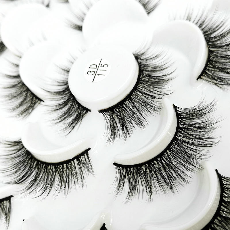 10 Pairs 3D False Eyelashes Reusable Wispy Cat Eye Natural Look Lashes-115