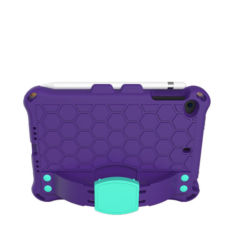 Hive iPad Case For iPad Mini 1/2/3/4/5 Durable Stand Cover With Shoulder Strap-PurpleAqua