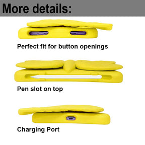 iPad Case For iPad Mini 6 Cartoon 3D Butterfly EVA Proof Shockproof Case with Bracket-Yellow