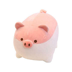 Soft Fat Pig Plush Hugging PillowCute Piggy Stuffed Animal Doll Toy Gifts for Bedding Kids Birthday-Pink