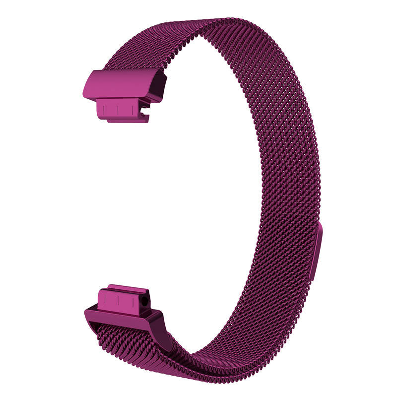 Stainless Steel Metal Replacement Strap Magnet Buckle For Fitbit Inspire HR-Purple