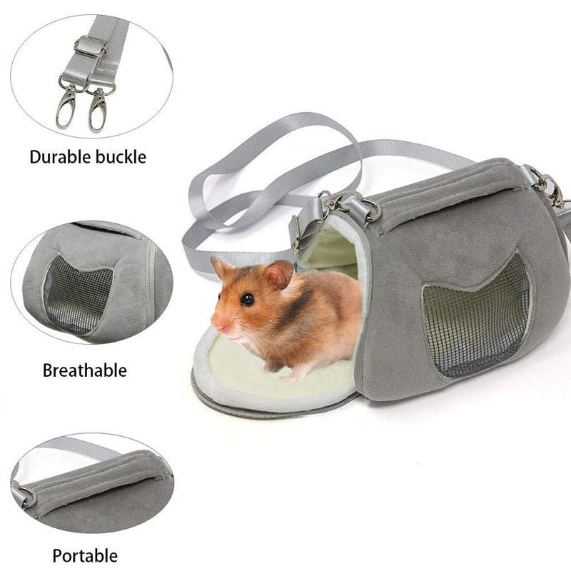 Portable Pet Outgoing Carrier Bags with Adjustble Shoulder Strap-Grey