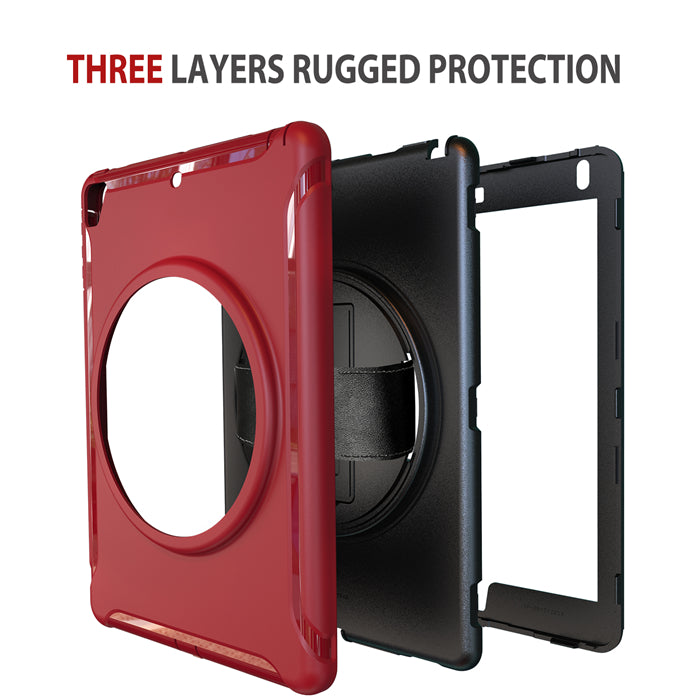 Spider Man 3-Layer Multi-Function Case Hand Strap Tablet Shell For iPad 5/6 iPad Air1/2 iPad Pro 9.7-Red