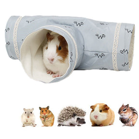 Guinea Pig Tunnels and Tubes Collapsible 3 Way Hideout-Blue