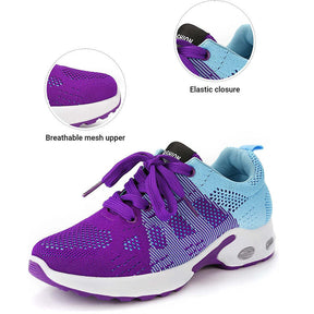 Womens Jogging Shoes Mesh Casual Lightweight Cushioned Sneakers-Purple