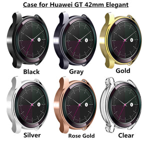 TPU Soft Slim Frame Cover Case For Huawei GT Vigorous Version 46MM Elegant-Gold