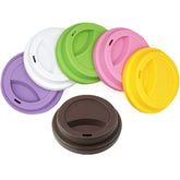 6 Pack Cup Lids Food Grade Silicone Cup Spill-Proof Reusable Coffee Mug Covers-Set1