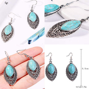 Turquoise Vintage Drop Dangle Earrings for Women-G