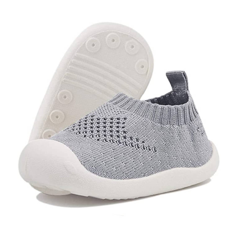 Toddler Shoes Baby First-Walking Trainers Toddler Infant Boys Girls-C001Grey