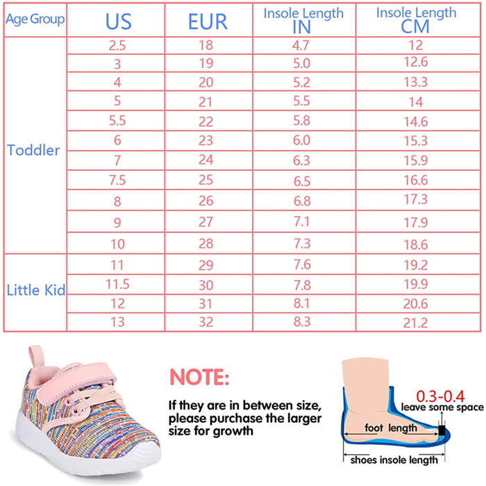 Lightweight Toddler Shoes for Boys Girls Breathable Mesh Velcro Sneakers-Pink