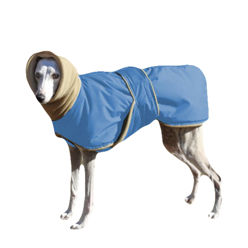 Dogs Warm Thicken Fleece Portable Color Matching Jacket-Blue
