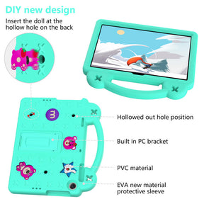 Strawberry Tablet Case with Handle Stand Full Protection Cover for Huawei MatePad T10s 10.1/ T10 9.7 Inch-MintGreen