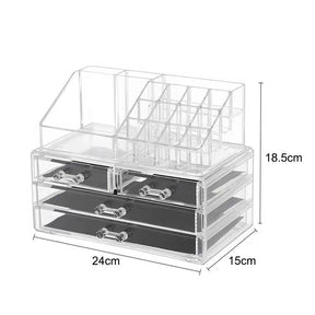 Clear Cosmetic Storage Organizer Skin Care Lipstick Display Box-C