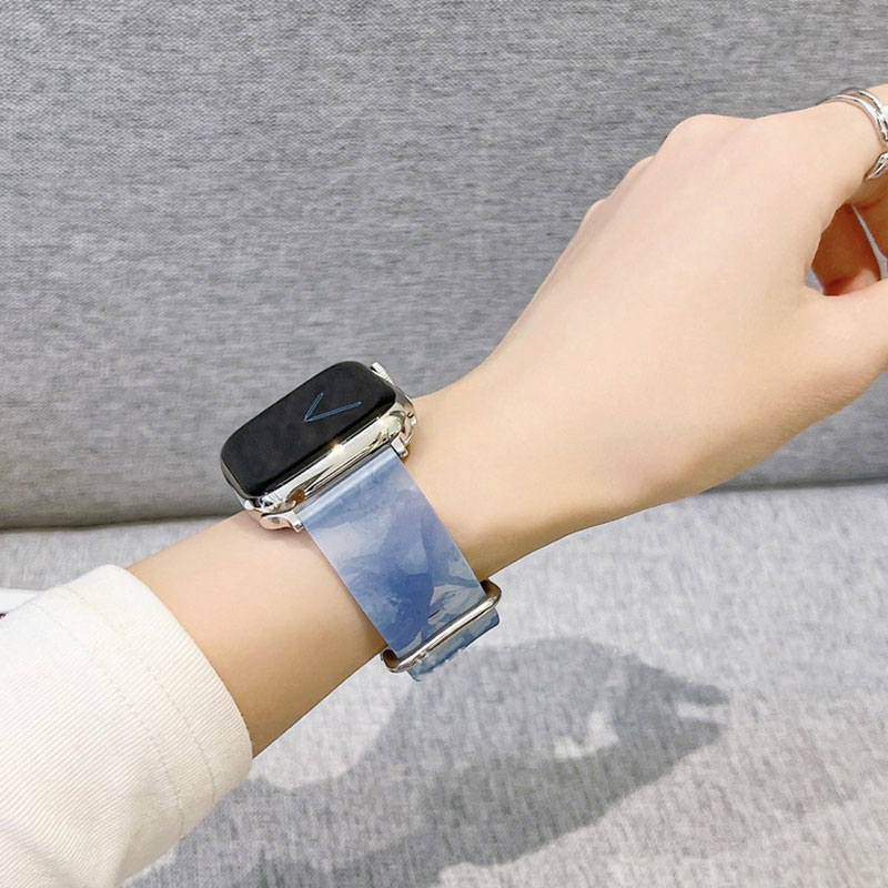 Jelly Silicone Sports iWatch Band for Apple Watch Series 8/7/6/5/4/3/2/1/SE-04