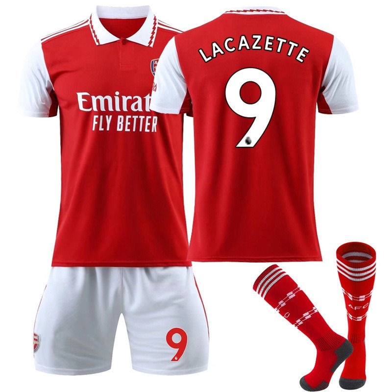 Arsenal FC 2022/23 Home Jersey Mens Soccer Jersey Kit Football T-shirt Set For Adult Kids