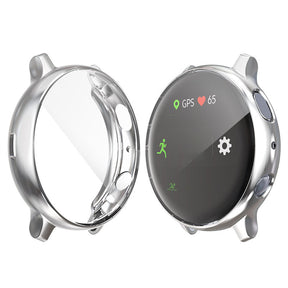 Full Coverage TPU Screen Protective Cover For Samsung Galaxy Watch Active 2 40 44mm-Silver