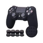 Studded Silicone Cover with 8 Thumb Grips for PS4/slim/Pro Controller-Black