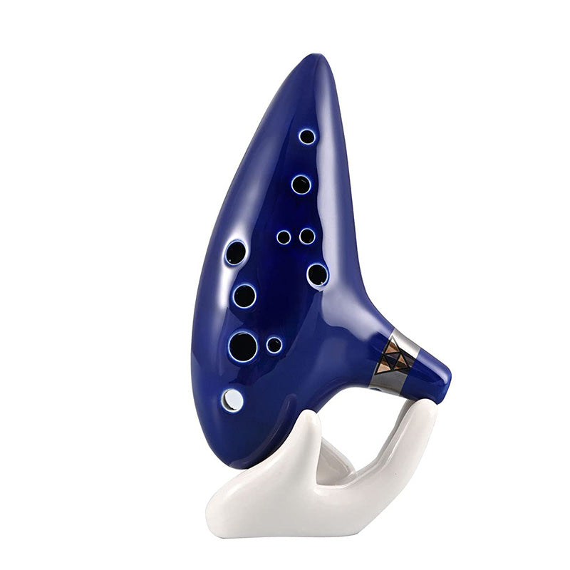 12 Hole 12 Alto C Key Ocarina Instrument with Hand Rest Christmas Gift