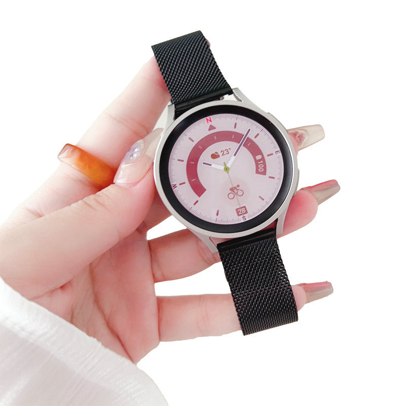 20mm Milanese Band with Magnetic Buckle for Samsung Huawei Watch-Black