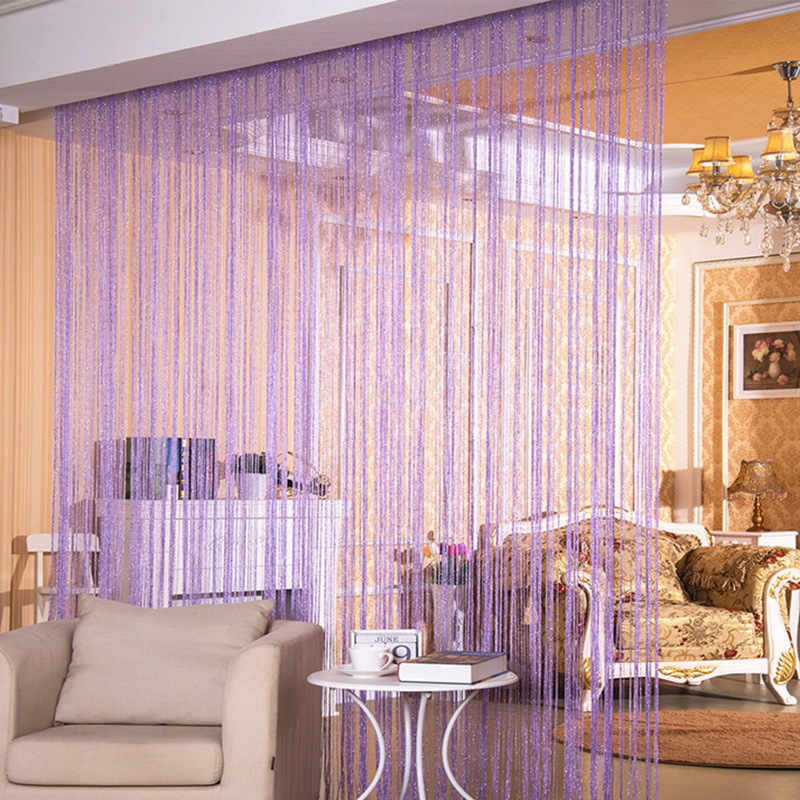 Home Decor Sequin Curtain for Doorway 37x79 inch Hanging-Purple