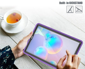 Shock Wave Kickstand Case Anti-Fall Protection With Pencil Holder For Samsung Tab S6 10.5inch T860/T865/T867(2019)-Purple
