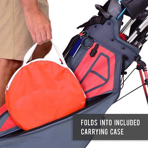 3 Piece Golf Chipping Practice Net Target System with Carrying Case-Red