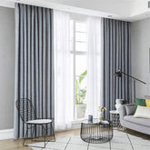 2 Panels Blackout Geometric Modern Curtains for Living Room Blue and Gold