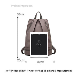 Gym Backpack with Shoe Compartment Wet Pocket for Women Travel Sports-Khaki