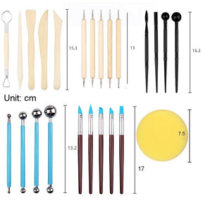 25 Pcs Clay Sculpting Tools Set for Sculpture Pottery