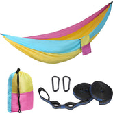 Camping Portable Hammocks with 2 Tree Straps for Travel Beach Backyard-3ColorPink