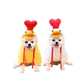 Dog Hoodie Yellow Coat Soft Hoodie Sweater Set for Small Dogs