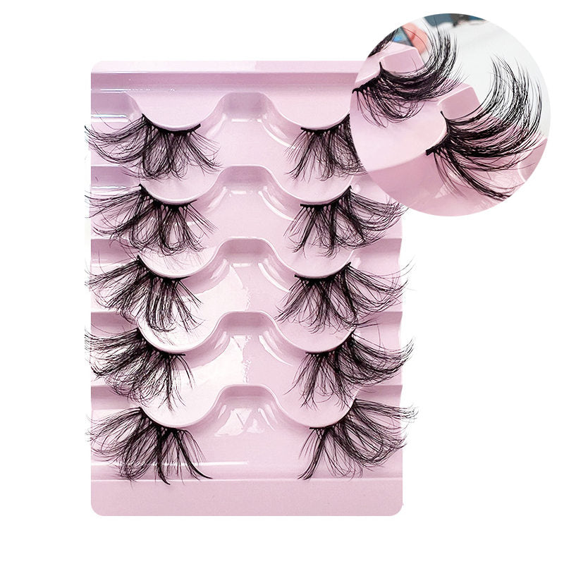 Half Lashes Natural Looking Cat Eye Fluffy 3D Curly False Eyelashes-31