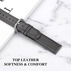 D Buckle Leather Watch Band For Samsung Galaxy Watch 42/46mm Gear S3 Frontier/Classic(Grey)