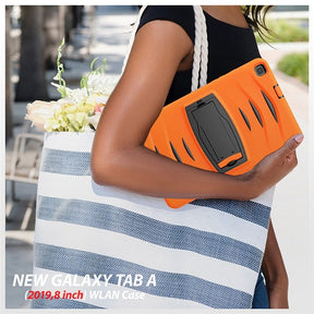 Shock Wave Kickstand Case Anti-Fall Protection For Samsung Tab A 8inch T290/T295(2019)-Orange