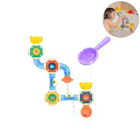 Cute Bath Toys with Spoon Spray Waterfall Shower Toy for Toddlers