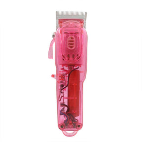 Clear DIY Back Housing Transparent Back Cover for Wahl 5-Star Series Magic Clipper Cordless 8148-Rose Red