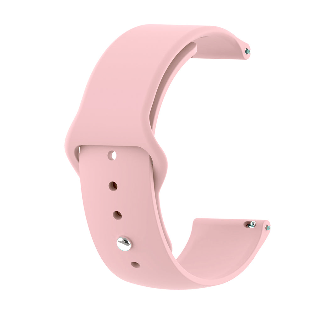 Silicone Watch Band Pure Color Reverse Buckle WristBand For Samsung Galaxy Watch 42/46mm Gear S3 Frontier/Classic(Pink)